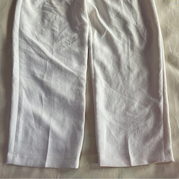 Aritzia- The Effortless Pants Cropped Crepette Light Birch Size 2 Wide Leg - Picture 4 of 9